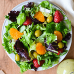 mixed greens and fruit salad